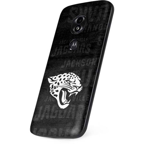 NFL Jacksonville Jaguars Black & White Moto E5 Play Skin